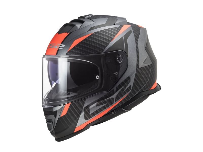 CASCO LS2 STORM RACER MATT TITANIUM ORANGE