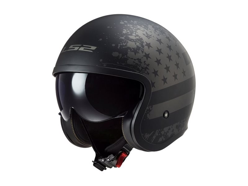 CASCO LS2-SPITFIRE BLACK FLAG Matt BLACK