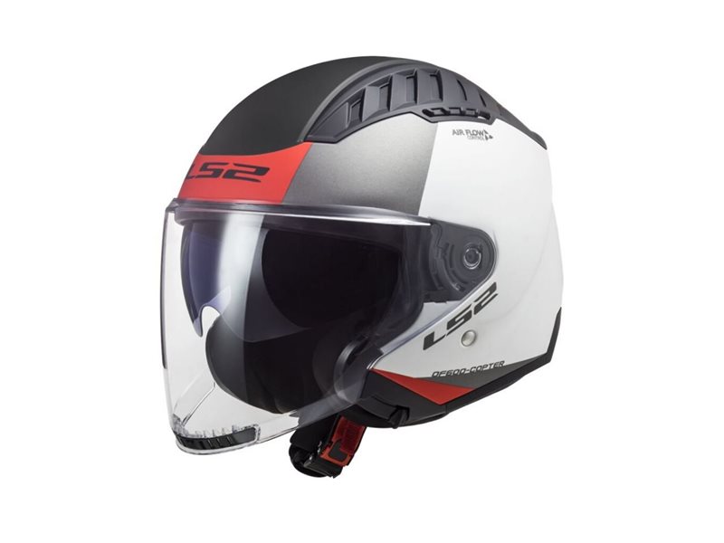 CASCO LS2 COPTER II URBANE MATT WHITE RED