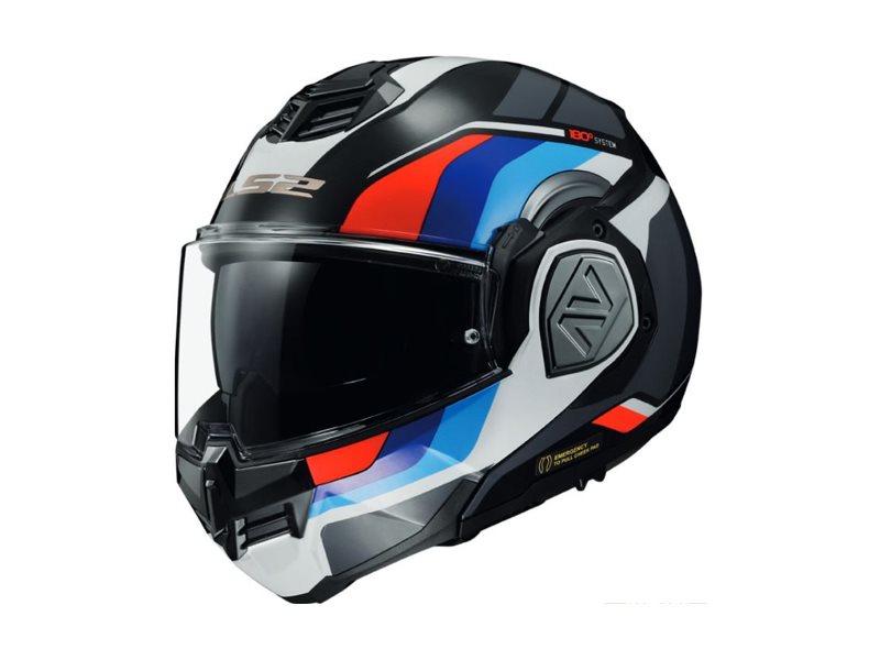 CASCO LS2 ADVANT SPORT BLACK BLUE RED WHITE