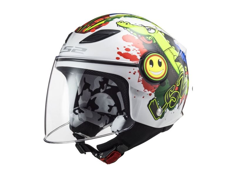 CASCO LS2-FUNNY CROCO WHITE